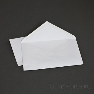 Белый офсет, 80 гр/м2, Треугольный клапан, Декстрин, 
