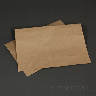 Коричневый крафт, 90 гр/м2, Прямой клапан, Без клея, Нестандартный размер