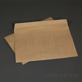Коричневый крафт, 90 гр/м2, Прямой клапан, Без клея, Нестандартный размер