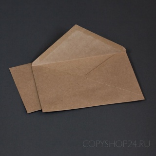 Коричневый крафт, 90 гр/м2, Треугольный клапан, Декстрин,