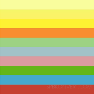 НАБОР ЦВЕТНОЙ БУМАГИ 10 оттенков по 25 листов А4 80 г/м PAPERLINE rainbow pack (250 л)